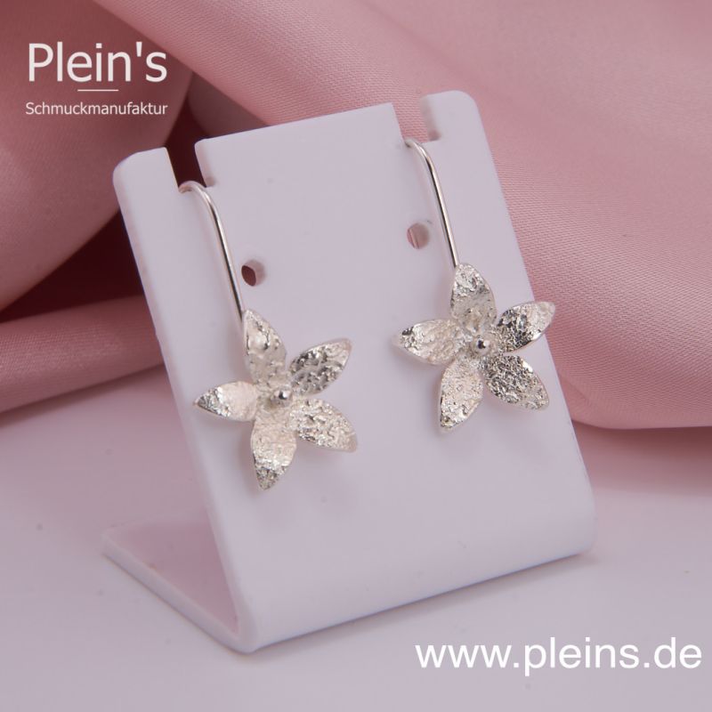 Preview: Ohrhänger Blüte, Silberblüte